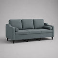 3-Sitzer-Sofa mit Polyesterbezug und Schaumstoffpolsterung, Graublau, 200 × 86 × 85 cm