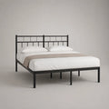 Metall-Doppelbett Schwarz, Liegefläche 180 x 200 cm, Gesamtmaß 206 x 186 x 100 cm