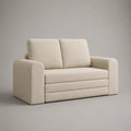 2-Sitzer-Schlafsofa mit Ausziehfunktion, Polyester-Chenille, Creme, 155 × 90 × 88 cm, Liegefläche 135 × 190 cm
